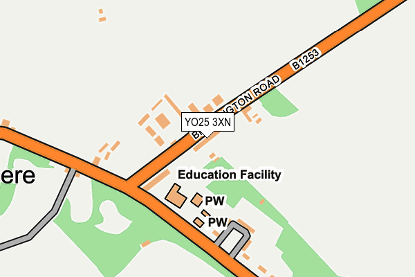 YO25 3XN map - OS OpenMap – Local (Ordnance Survey)