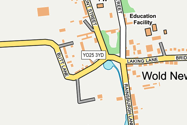 YO25 3YD map - OS OpenMap – Local (Ordnance Survey)