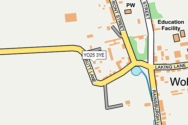 YO25 3YE map - OS OpenMap – Local (Ordnance Survey)