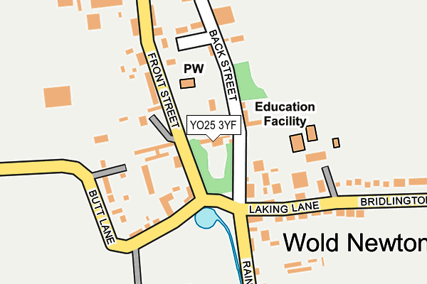 YO25 3YF map - OS OpenMap – Local (Ordnance Survey)