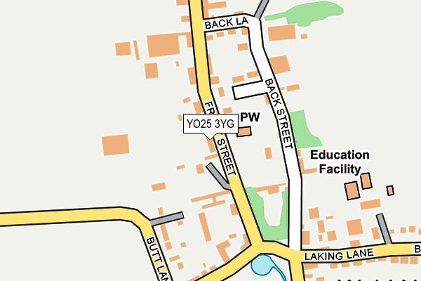 YO25 3YG map - OS OpenMap – Local (Ordnance Survey)