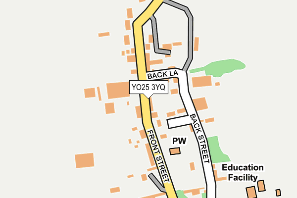 YO25 3YQ map - OS OpenMap – Local (Ordnance Survey)