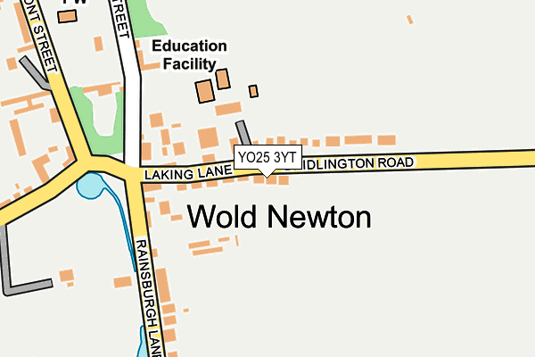 YO25 3YT map - OS OpenMap – Local (Ordnance Survey)