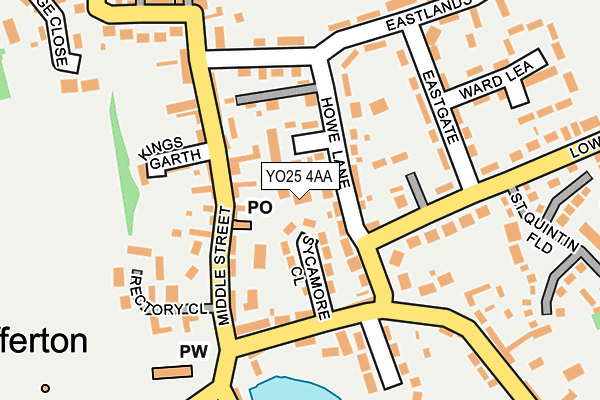 YO25 4AA map - OS OpenMap – Local (Ordnance Survey)