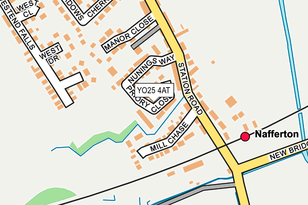 YO25 4AT map - OS OpenMap – Local (Ordnance Survey)
