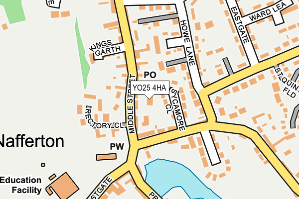 YO25 4HA map - OS OpenMap – Local (Ordnance Survey)