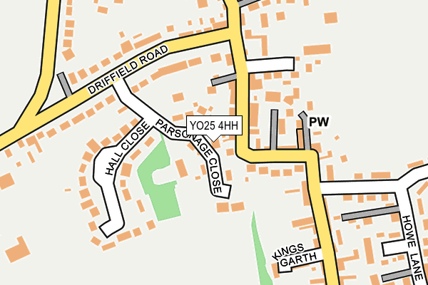 YO25 4HH map - OS OpenMap – Local (Ordnance Survey)