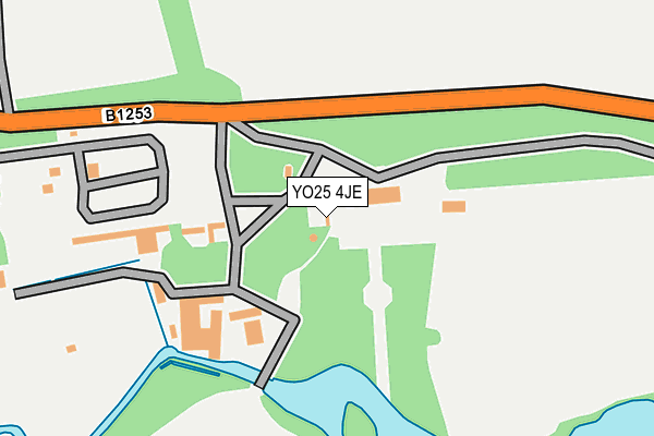 YO25 4JE map - OS OpenMap – Local (Ordnance Survey)
