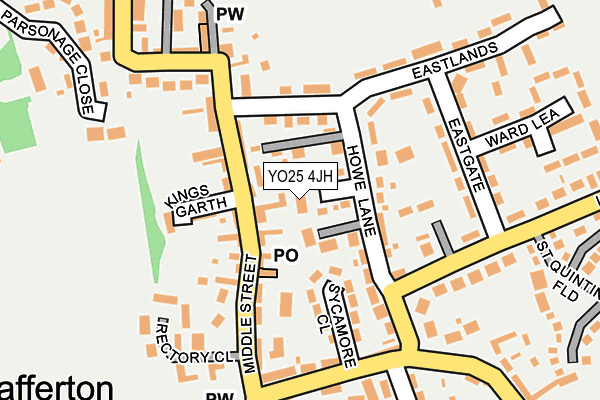 YO25 4JH map - OS OpenMap – Local (Ordnance Survey)