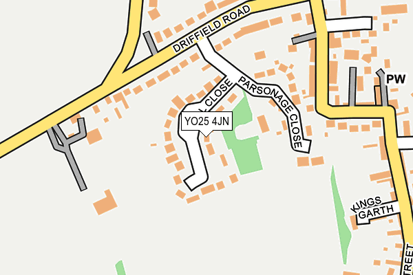 YO25 4JN map - OS OpenMap – Local (Ordnance Survey)