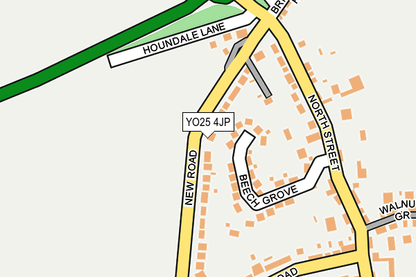 YO25 4JP map - OS OpenMap – Local (Ordnance Survey)