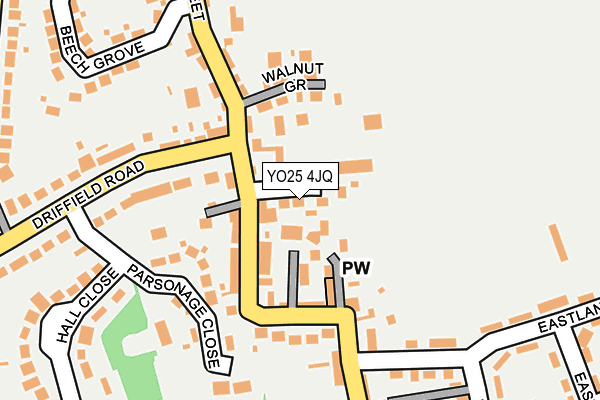 YO25 4JQ map - OS OpenMap – Local (Ordnance Survey)