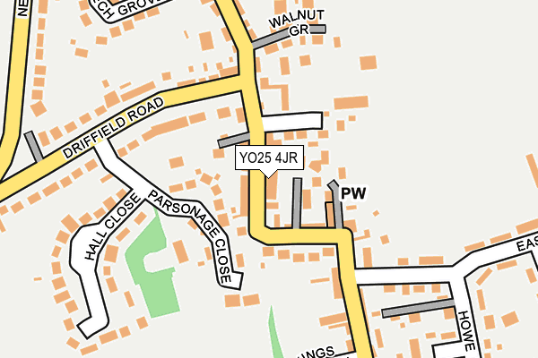 YO25 4JR map - OS OpenMap – Local (Ordnance Survey)