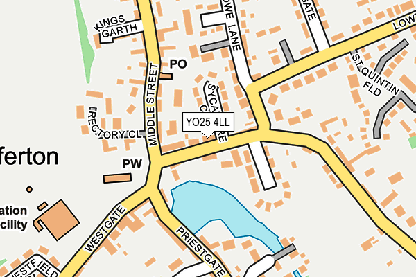 YO25 4LL map - OS OpenMap – Local (Ordnance Survey)