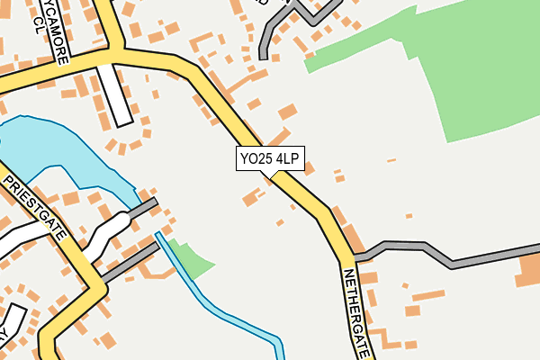 YO25 4LP map - OS OpenMap – Local (Ordnance Survey)