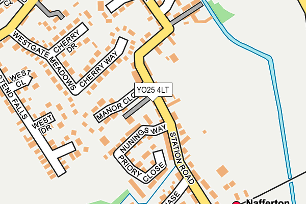 YO25 4LT map - OS OpenMap – Local (Ordnance Survey)