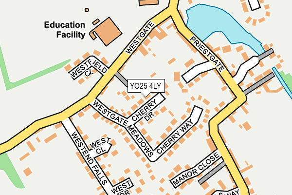 YO25 4LY map - OS OpenMap – Local (Ordnance Survey)
