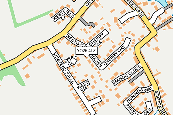 YO25 4LZ map - OS OpenMap – Local (Ordnance Survey)