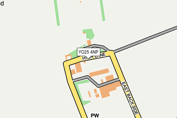 YO25 4NP map - OS OpenMap – Local (Ordnance Survey)