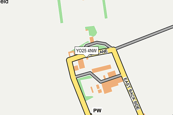 YO25 4NW map - OS OpenMap – Local (Ordnance Survey)