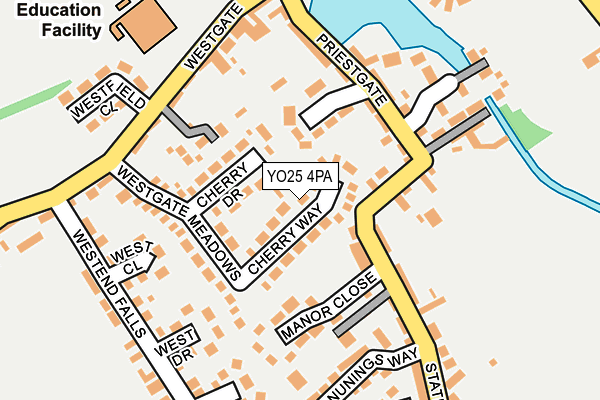 YO25 4PA map - OS OpenMap – Local (Ordnance Survey)