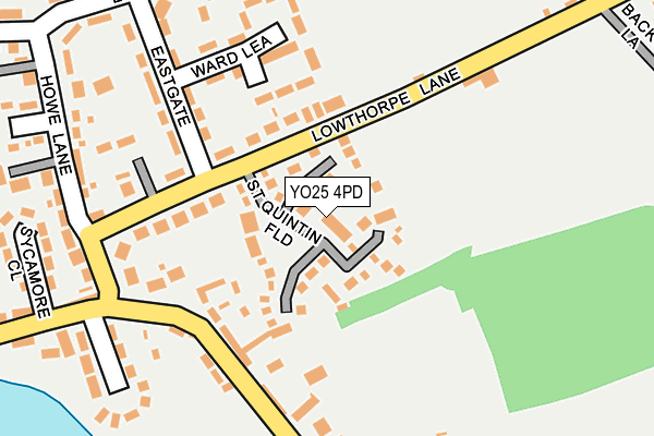 YO25 4PD map - OS OpenMap – Local (Ordnance Survey)