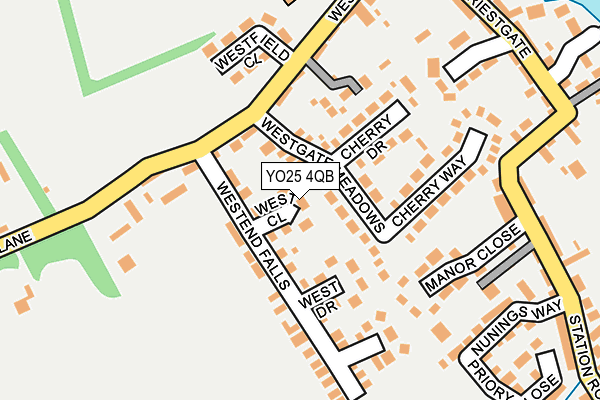 YO25 4QB map - OS OpenMap – Local (Ordnance Survey)