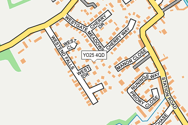 YO25 4QD map - OS OpenMap – Local (Ordnance Survey)