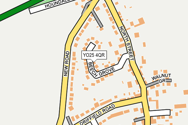YO25 4QR map - OS OpenMap – Local (Ordnance Survey)