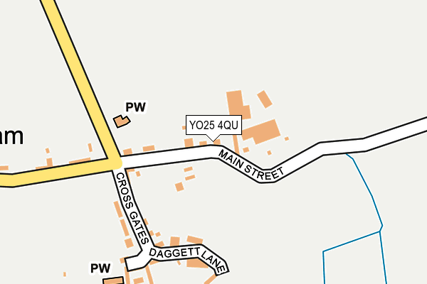 YO25 4QU map - OS OpenMap – Local (Ordnance Survey)