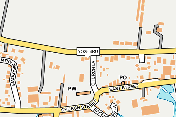 YO25 4RU map - OS OpenMap – Local (Ordnance Survey)