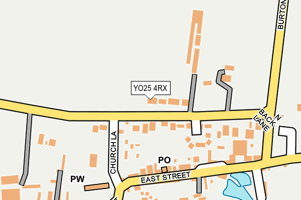 YO25 4RX map - OS OpenMap – Local (Ordnance Survey)