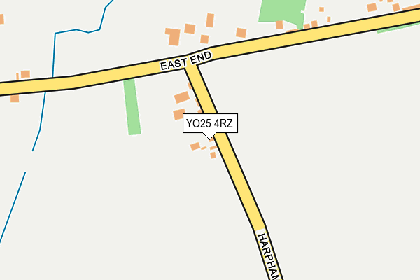 YO25 4RZ map - OS OpenMap – Local (Ordnance Survey)