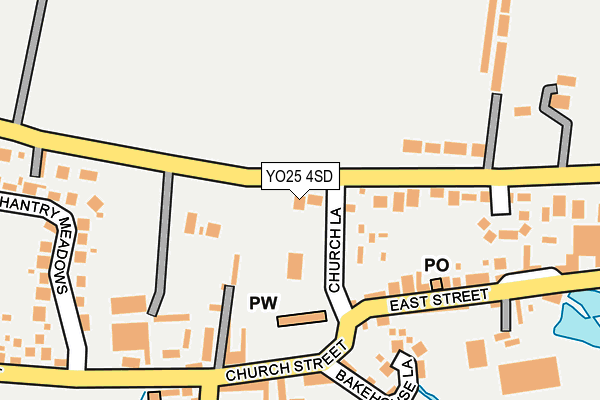 YO25 4SD map - OS OpenMap – Local (Ordnance Survey)