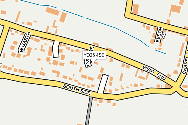 YO25 4SE map - OS OpenMap – Local (Ordnance Survey)
