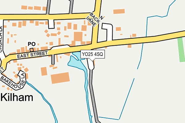 YO25 4SQ map - OS OpenMap – Local (Ordnance Survey)