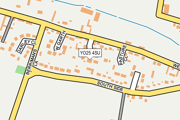 YO25 4SU map - OS OpenMap – Local (Ordnance Survey)