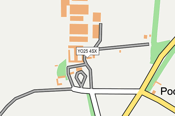 YO25 4SX map - OS OpenMap – Local (Ordnance Survey)