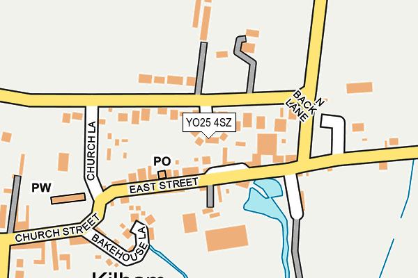 YO25 4SZ map - OS OpenMap – Local (Ordnance Survey)