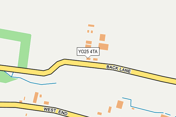 YO25 4TA map - OS OpenMap – Local (Ordnance Survey)