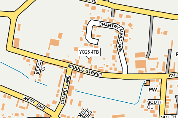 YO25 4TB map - OS OpenMap – Local (Ordnance Survey)
