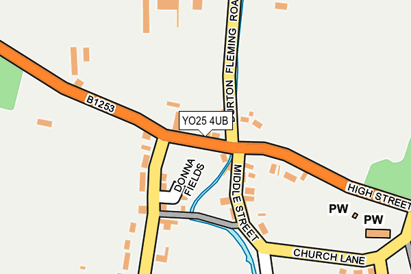 YO25 4UB map - OS OpenMap – Local (Ordnance Survey)