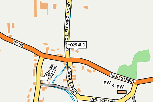 YO25 4UD map - OS OpenMap – Local (Ordnance Survey)