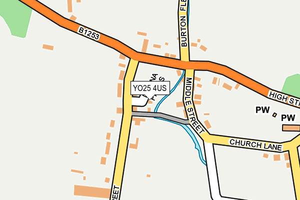 YO25 4US map - OS OpenMap – Local (Ordnance Survey)