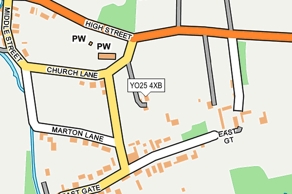 YO25 4XB map - OS OpenMap – Local (Ordnance Survey)