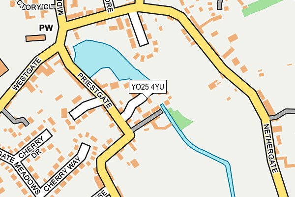 YO25 4YU map - OS OpenMap – Local (Ordnance Survey)