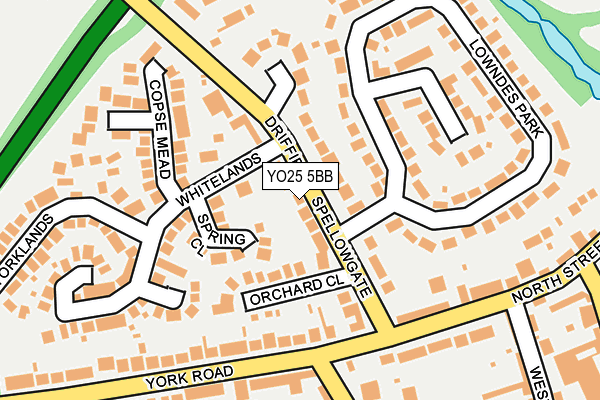 YO25 5BB map - OS OpenMap – Local (Ordnance Survey)