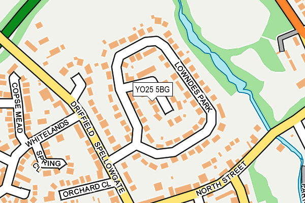 YO25 5BG map - OS OpenMap – Local (Ordnance Survey)