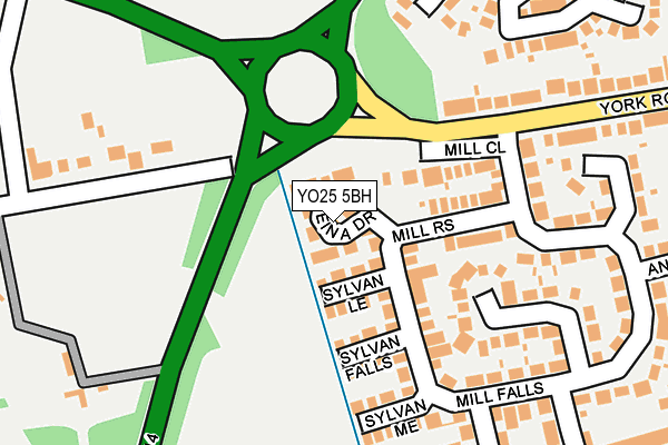 YO25 5BH map - OS OpenMap – Local (Ordnance Survey)