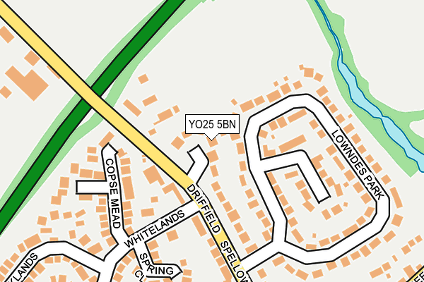 YO25 5BN map - OS OpenMap – Local (Ordnance Survey)